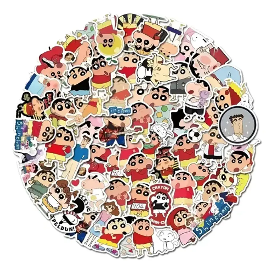 Shin-chan - Set De 50 Stickers / Calcomanias / Pegatinas 1
