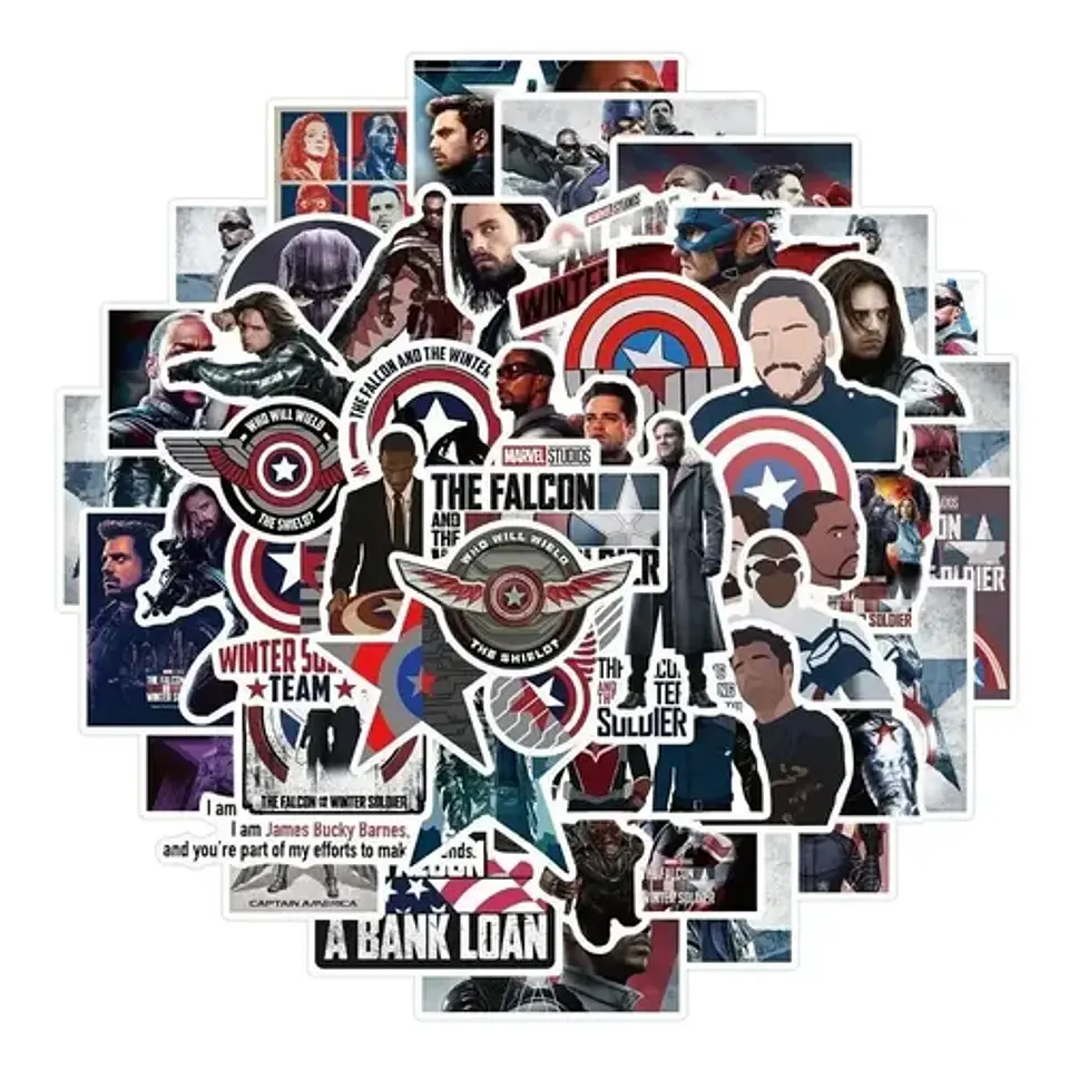 Falcon Y El Soldado Del Invierno - Set De 50 Stickers 1