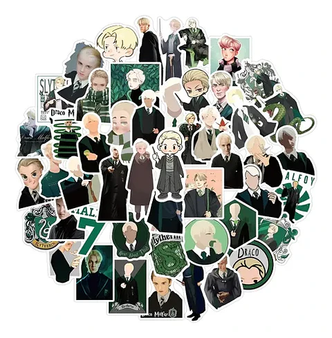 Draco Malfoy - Set De 50 Stickers / Calcomanías / Pegatinas