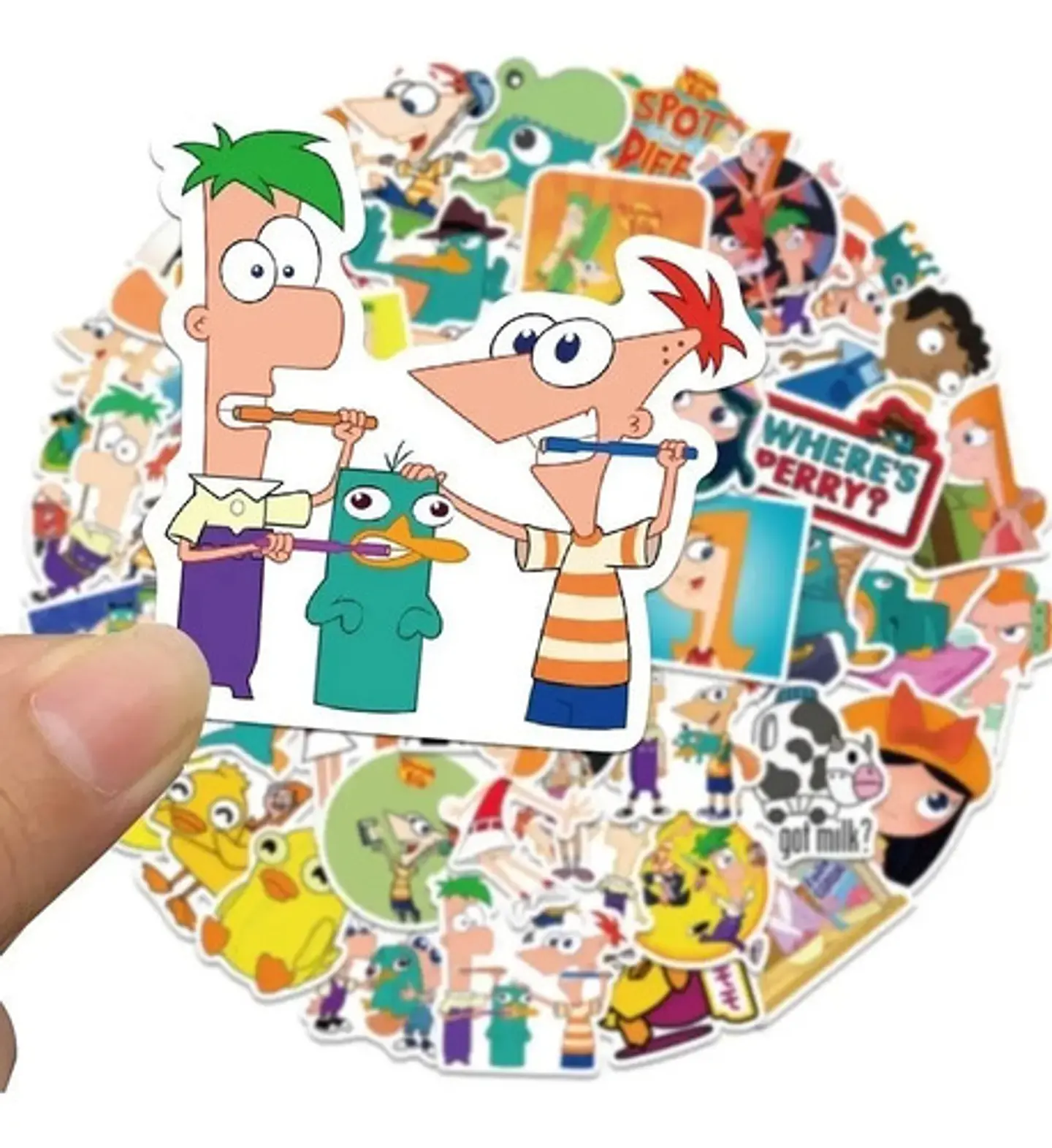 Phineas Y Fer - Set De 50 Stickers / Calcomanias / Pegatinas 3