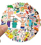 Phineas Y Fer - Set De 50 Stickers / Calcomanias / Pegatinas - Miniatura 3