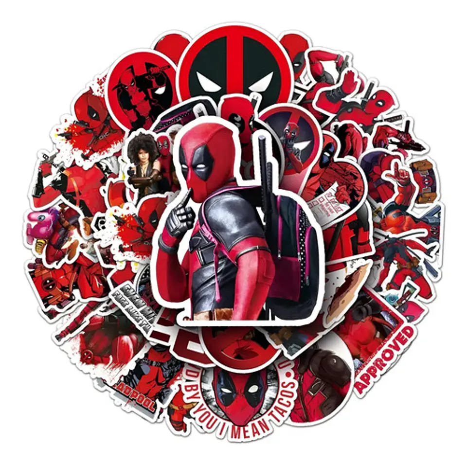 Deadpool - Set De 50 Stickers / Calcomanias / Pegatinas 1