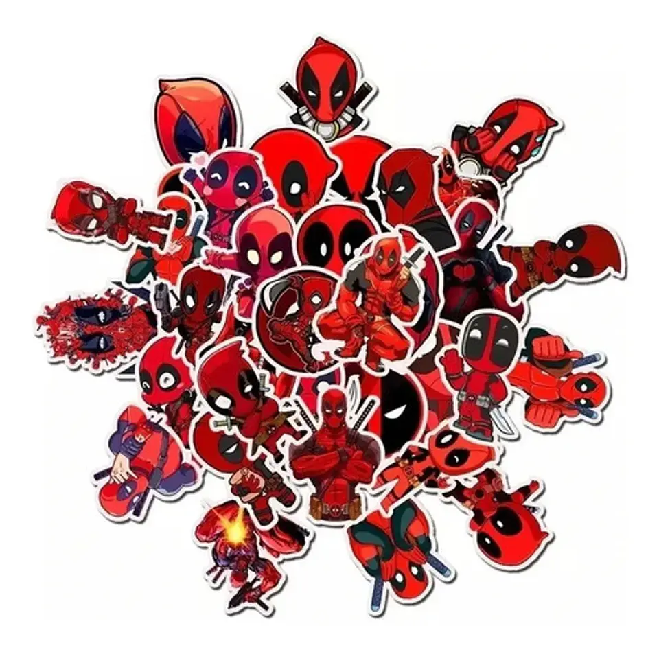 Deadpool - Set De 50 Stickers / Calcomanias / Pegatinas 2