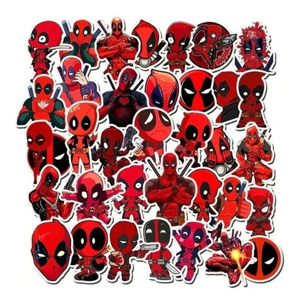 Deadpool - Set De 50 Stickers / Calcomanias / Pegatinas 3