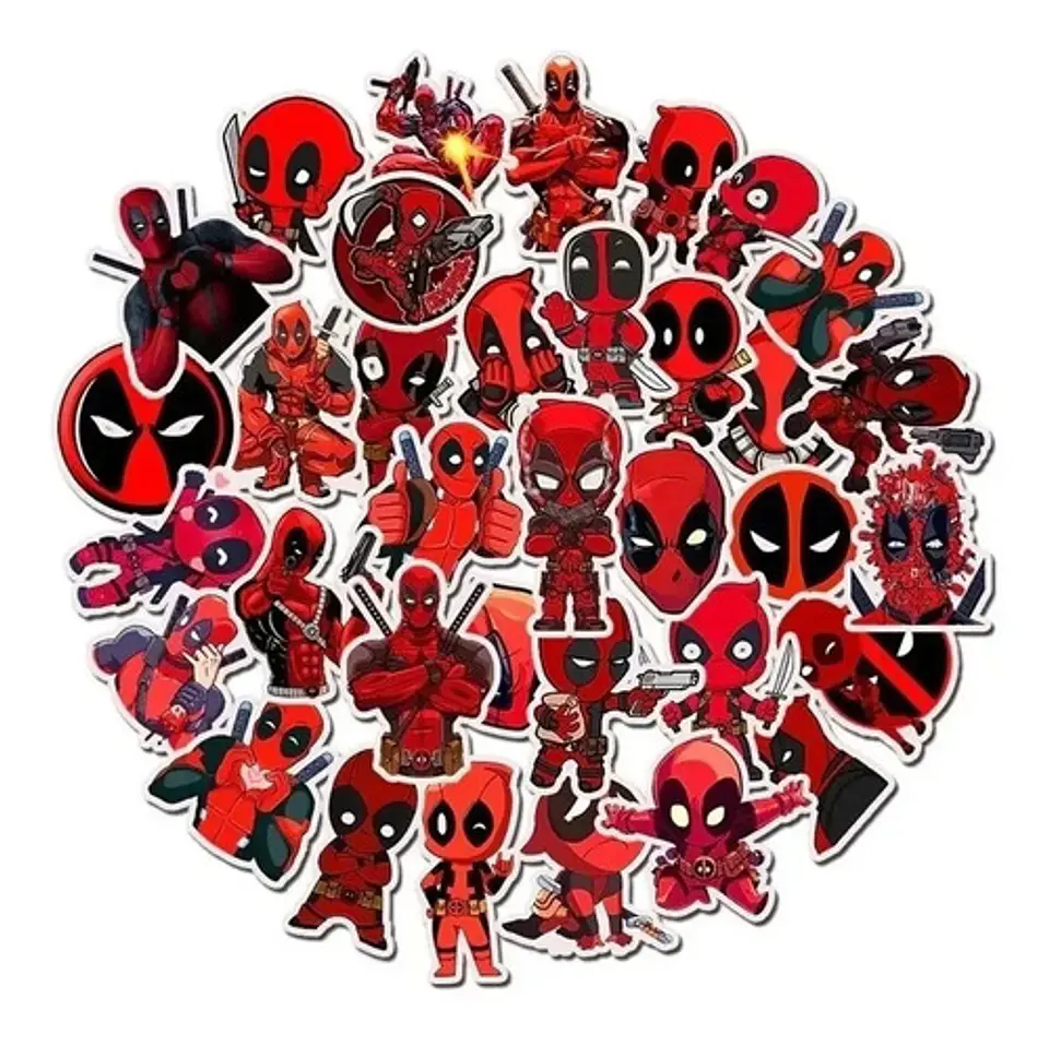 Deadpool - Set De 50 Stickers / Calcomanias / Pegatinas 5
