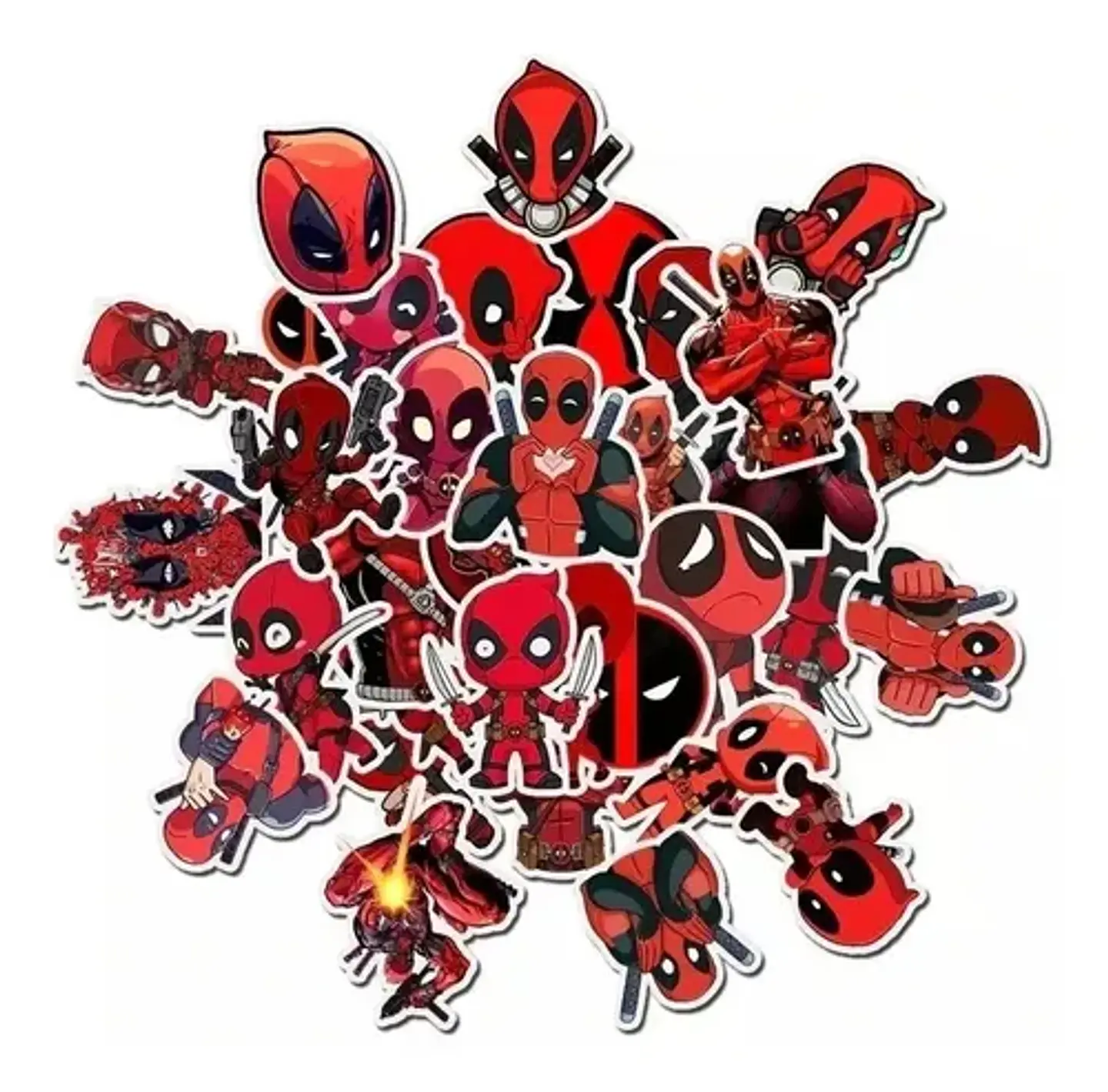 Deadpool - Set De 50 Stickers / Calcomanias / Pegatinas 7