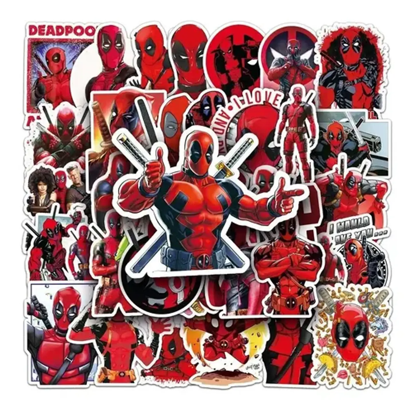 Deadpool - Set De 50 Stickers / Calcomanias / Pegatinas 9