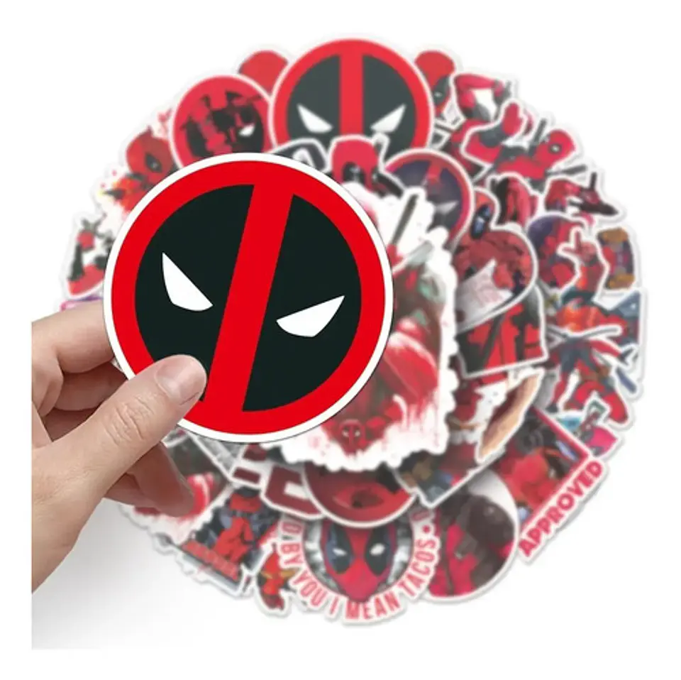 Deadpool - Set De 50 Stickers / Calcomanias / Pegatinas 10