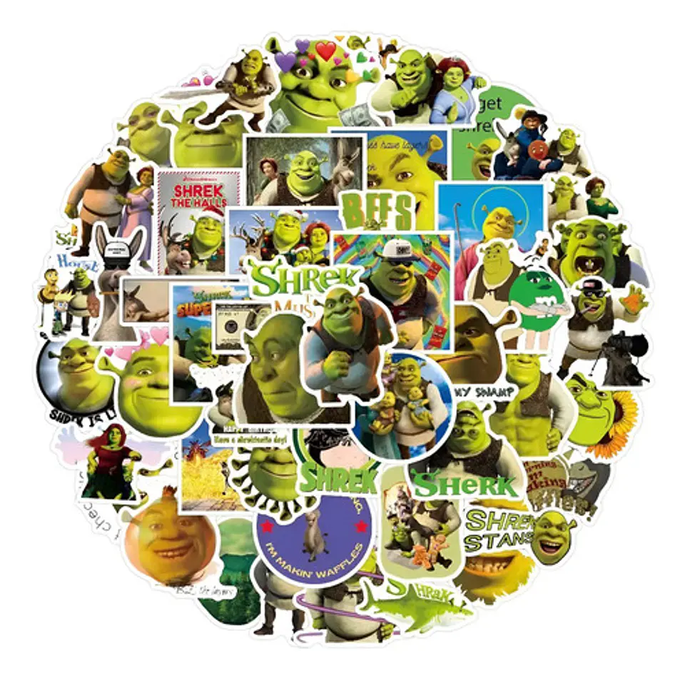 Shrek - Set De 50 Stickers / Calcomanias / Pegatinas 1