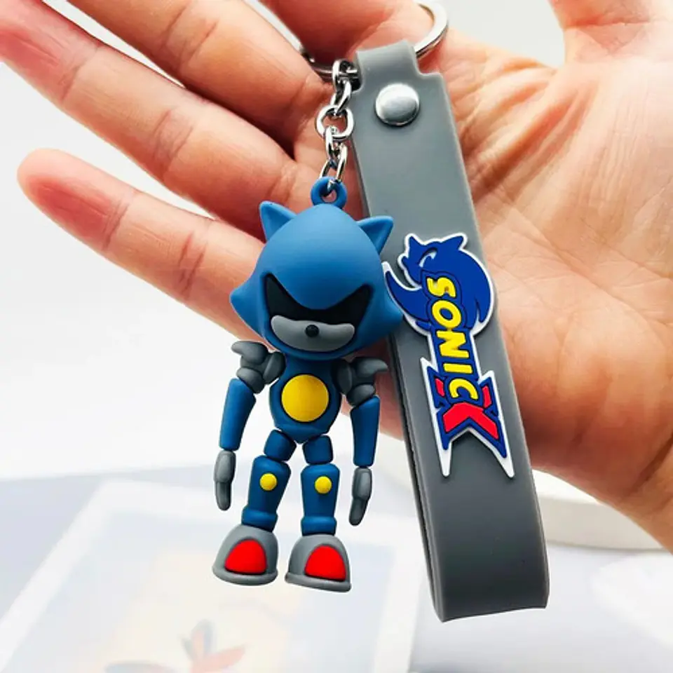 Llavero De Sonic Con Colgante + Gancho Para Colgar 9