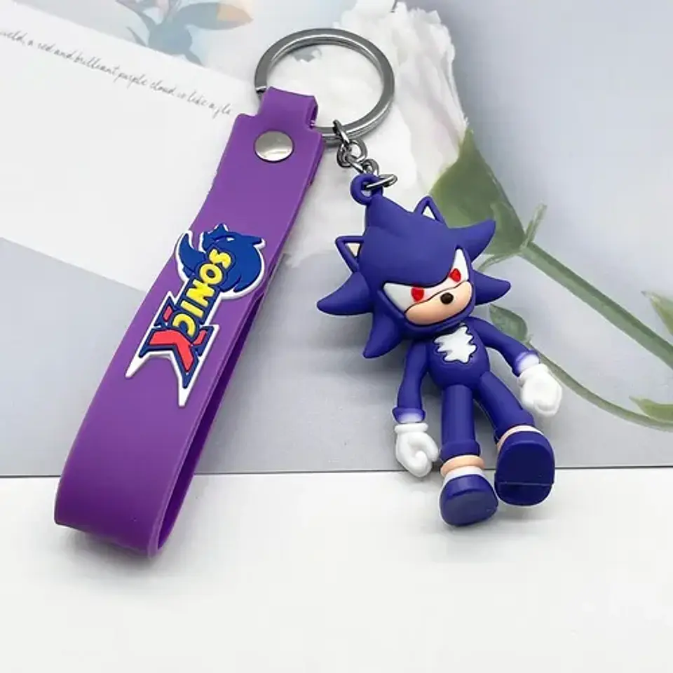 Llavero De Sonic Con Colgante + Gancho Para Colgar 11
