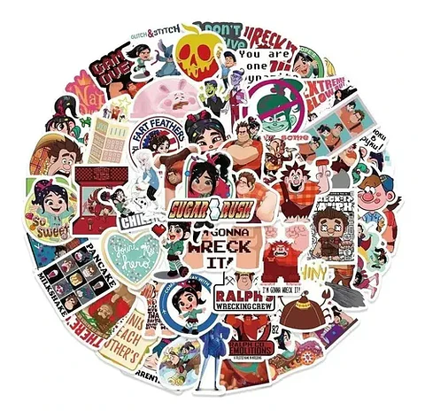 Ralph, El Demoledor - Set De 50 Stickers / Calcomanias