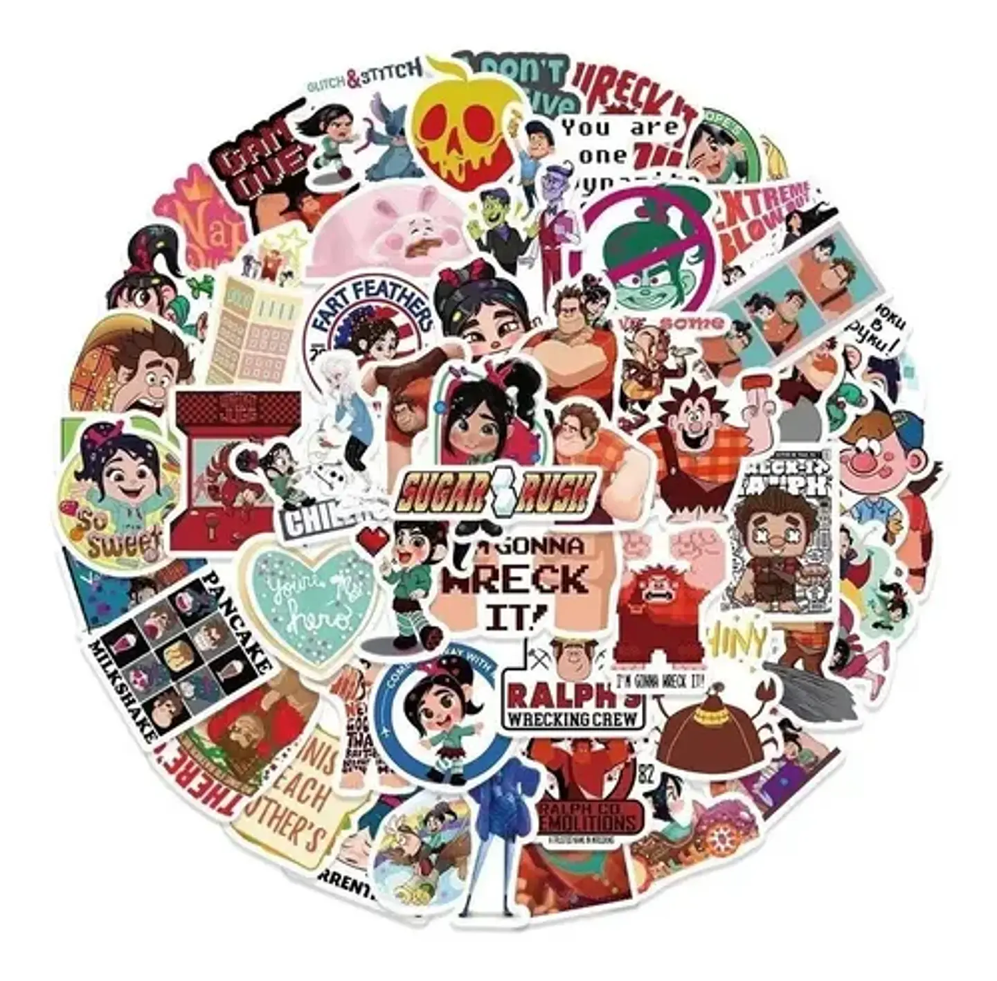 Ralph, El Demoledor - Set De 50 Stickers / Calcomanias 1