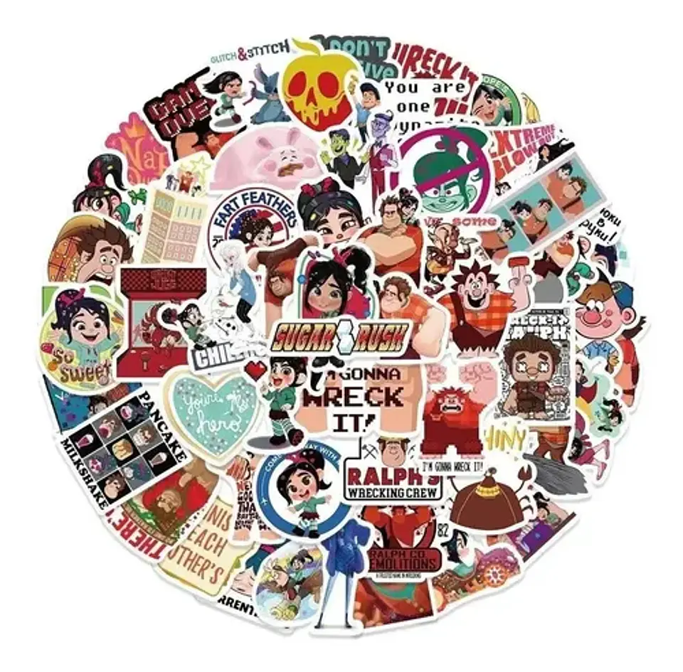 Ralph, El Demoledor - Set De 50 Stickers / Calcomanias 1