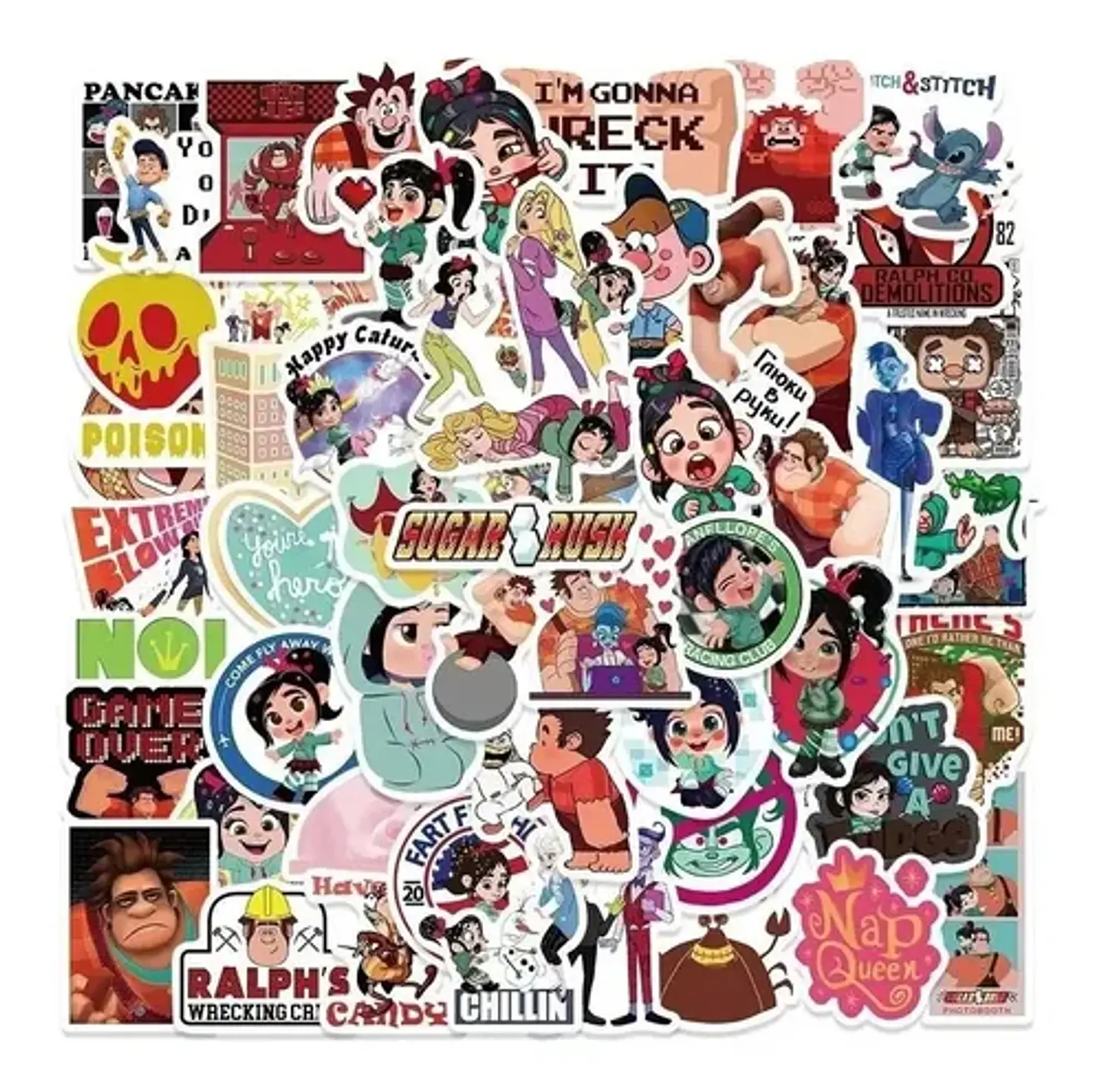 Ralph, El Demoledor - Set De 50 Stickers / Calcomanias 3