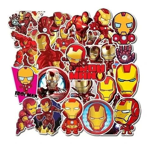 Iron Man - Set De 35 Stickers / Calcomanias / Pegatinas