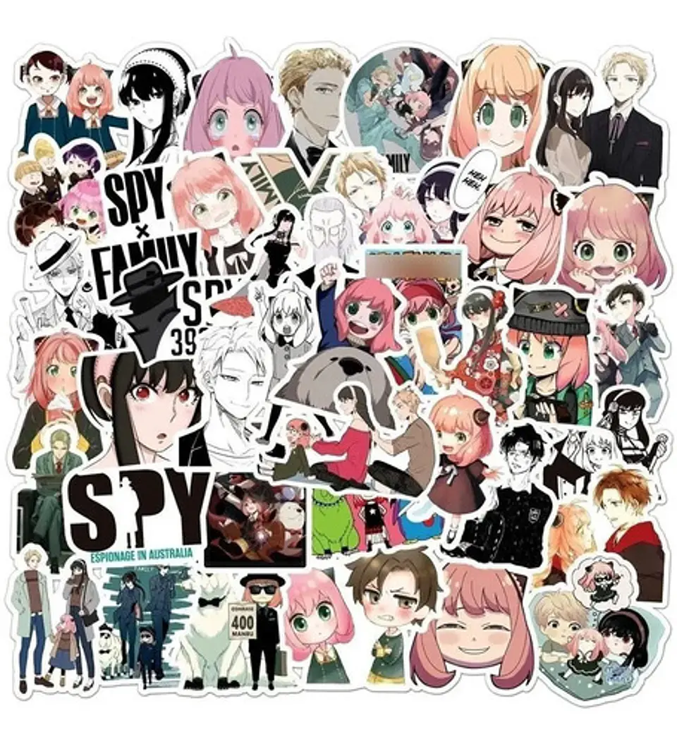 Spy X Family - Set 50 Stickers / Calcomanias / Pegatinas 7
