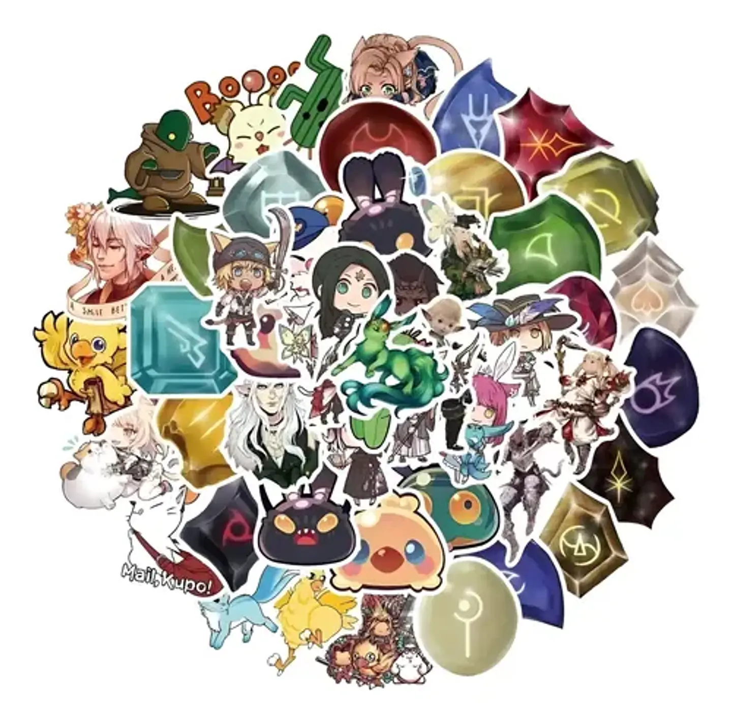 World Of Final Fantasy - Set De 50 Stickers / Calcomanias 1