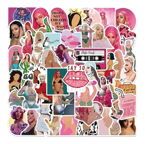 Doja Cat - Set De 50 Stickers / Calcomanias / Pegatinas