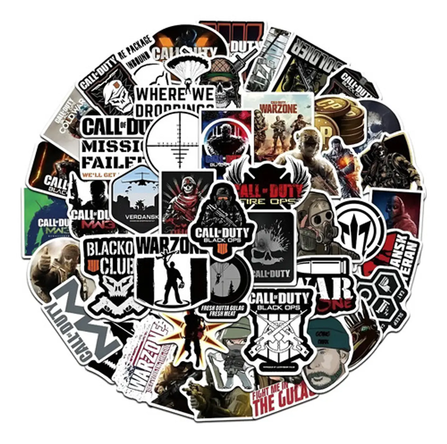 Call Of Duty - Set De 50 Stickers / Calcomanias / Pegatinas 1