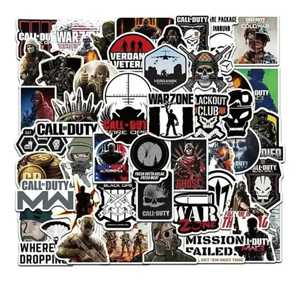 Call Of Duty - Set De 50 Stickers / Calcomanias / Pegatinas 2