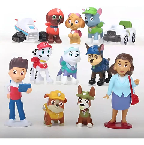 Set 12 Figuras Paw Patrol / Figura De Accion Patrulla Canina