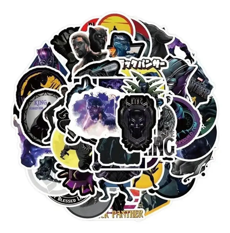 Black Panther - Set 50 Stickers / Calcomanias / Pegatinas 1