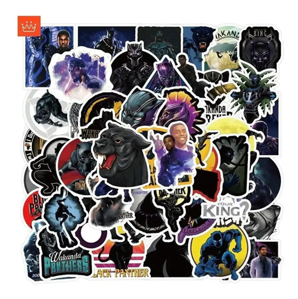 Black Panther - Set 50 Stickers / Calcomanias / Pegatinas 4