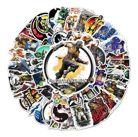 Mortal Kombat - Set De 50 Stickers / Calcomanias / Pegatinas