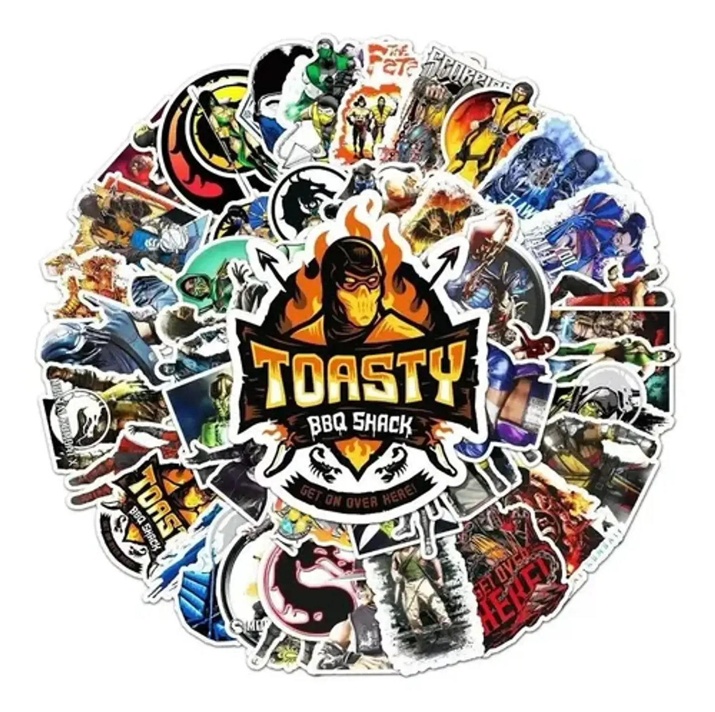 Mortal Kombat - Set De 50 Stickers / Calcomanias / Pegatinas 4