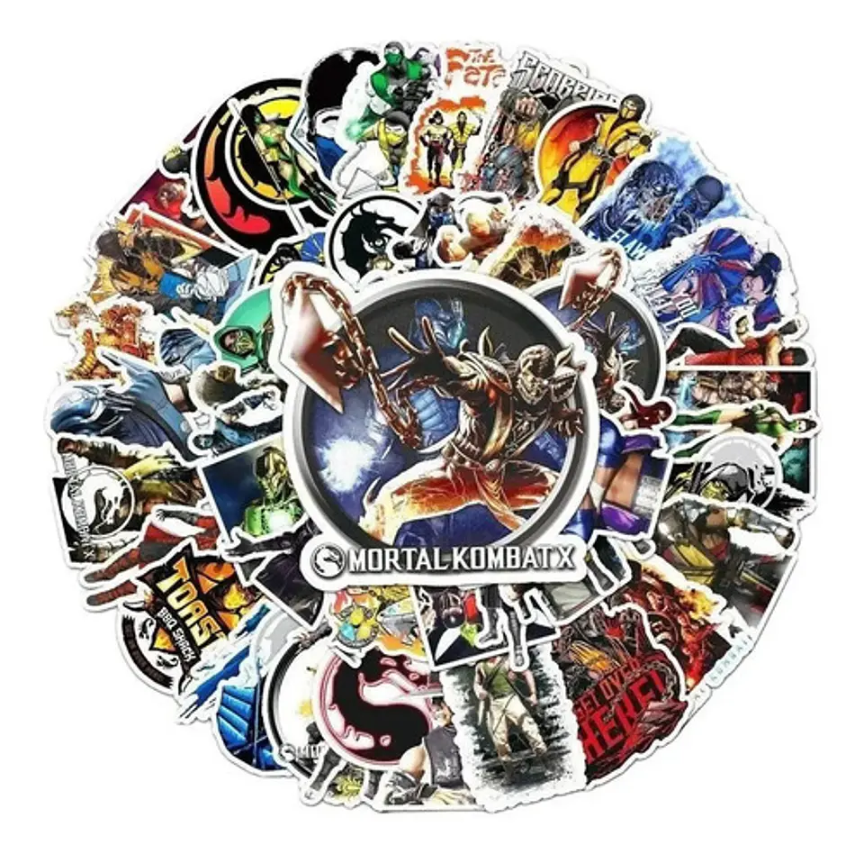 Mortal Kombat - Set De 50 Stickers / Calcomanias / Pegatinas 5