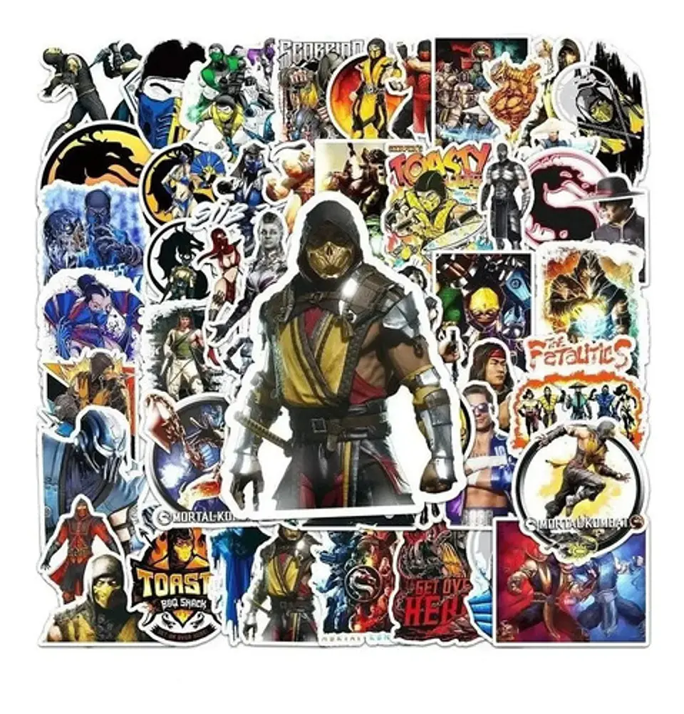 Mortal Kombat - Set De 50 Stickers / Calcomanias / Pegatinas 6