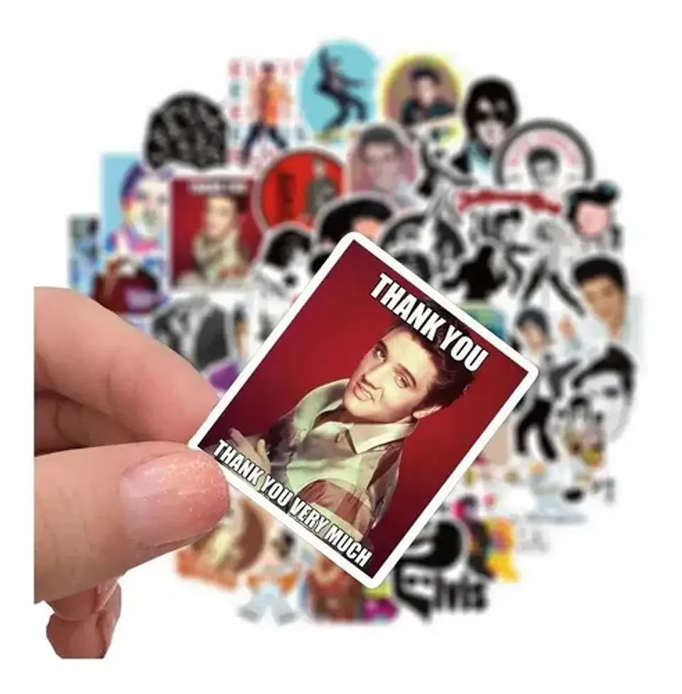Elvis Presley - Set De 50 Stickers / Calcomanias / Pegatinas 3