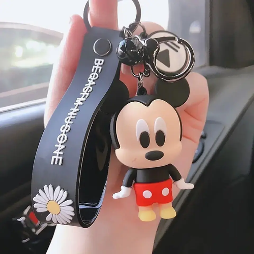 Llavero De Mickey Mouse Con Colgante + Gancho Para Colgar 3