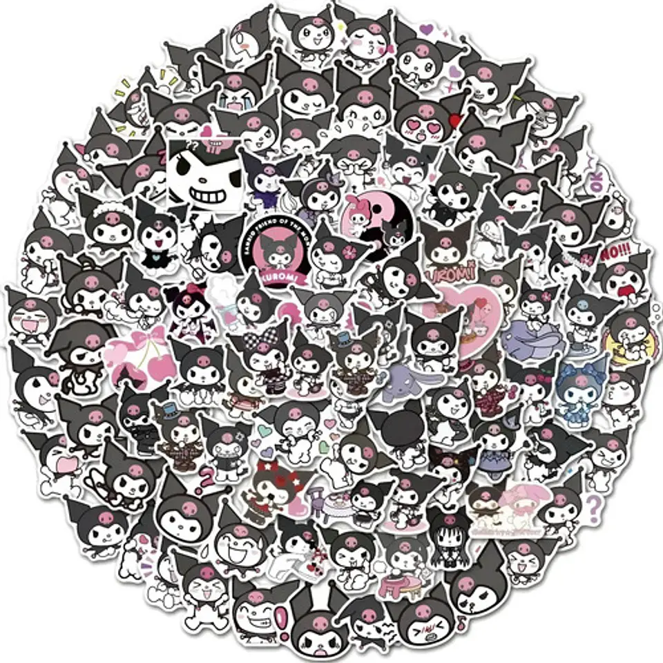Set 100 Stickers De Kuromi - Pegatinas / Calcomanias 1