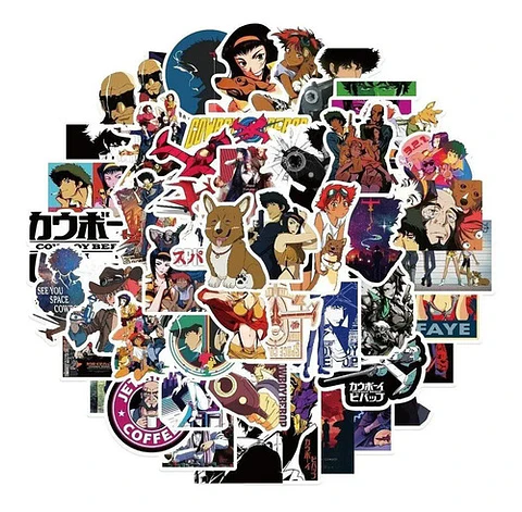 Cowboy Bebop - Set De 50 Stickers / Calcomanias / Pegatinas