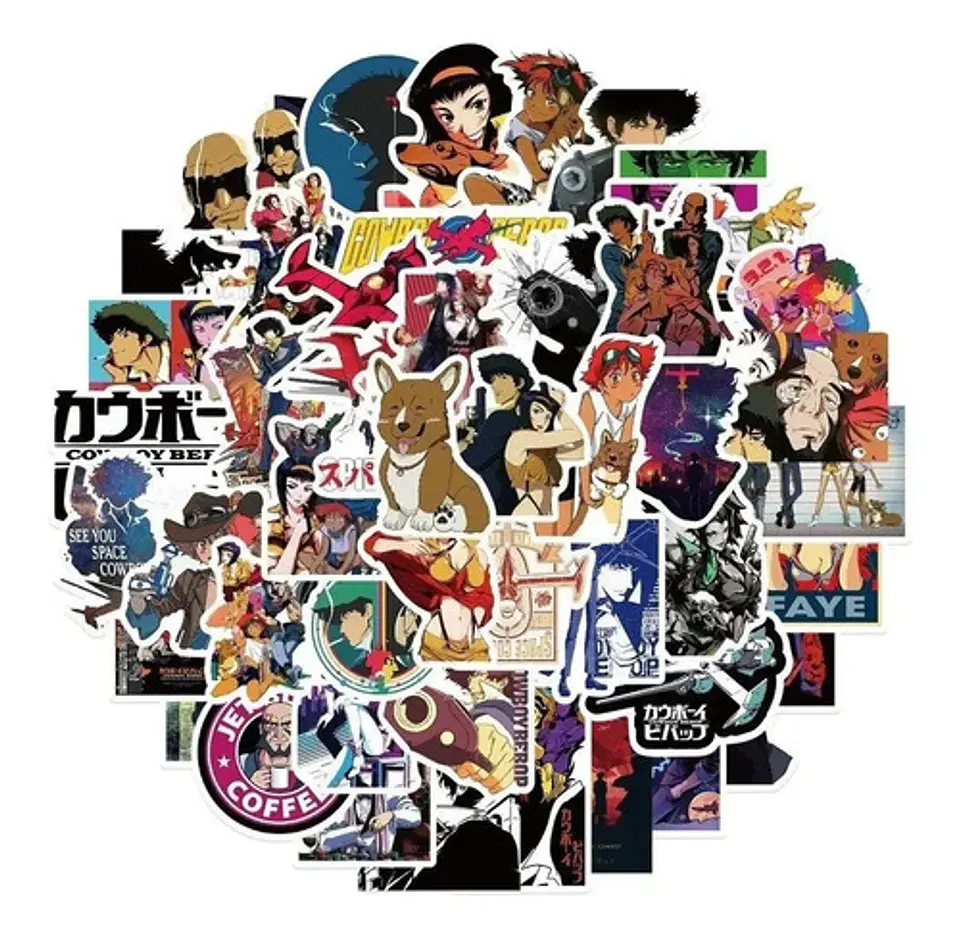 Cowboy Bebop - Set De 50 Stickers / Calcomanias / Pegatinas 1