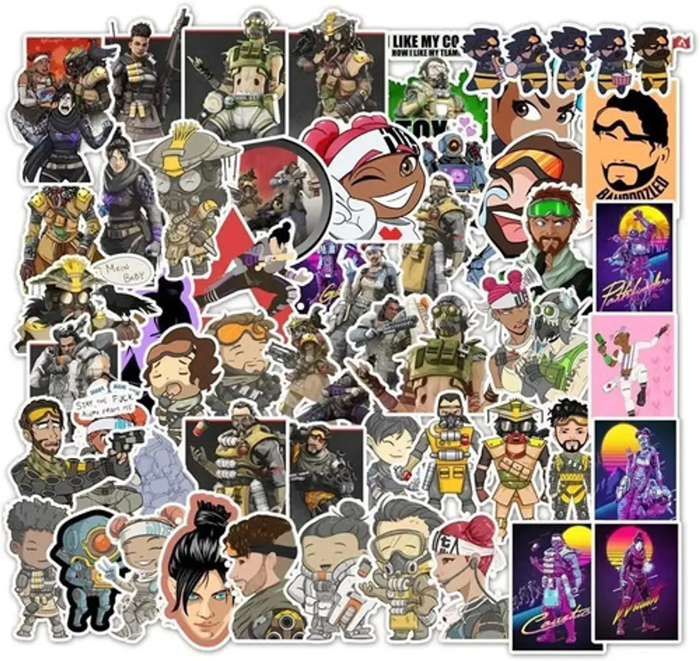 Apex Legends - Set De 50 Stickers / Calcomanias / Pegatinas 5