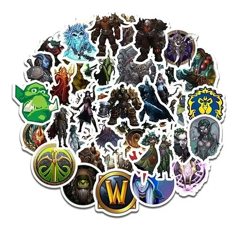 World Of Warcraft - Set De 50 Stickers / Calcomanias