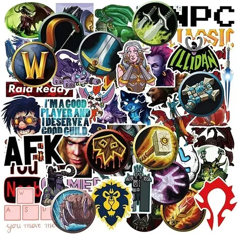 World Of Warcraft - Set De 50 Stickers / Calcomanias