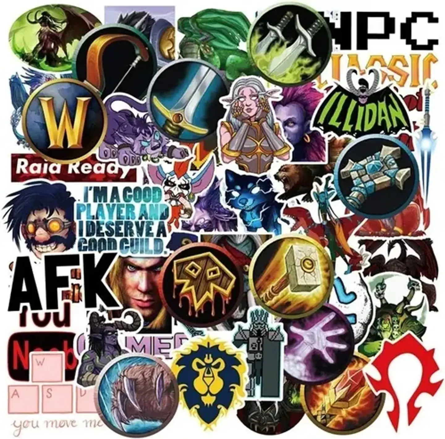 World Of Warcraft - Set De 50 Stickers / Calcomanias 2