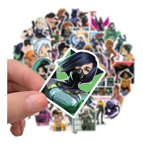 Valorant - Set De 50 Stickers / Calcomanias / Pegatinas