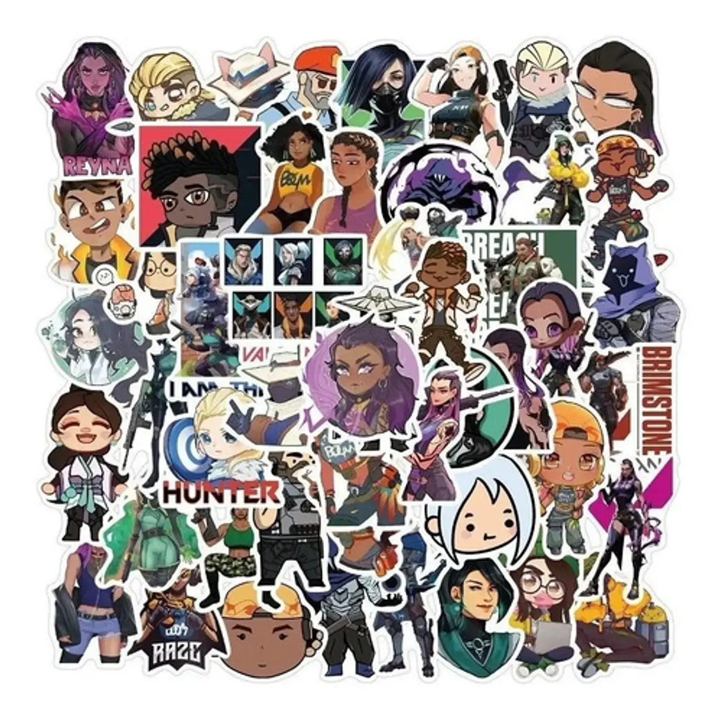 Valorant - Set De 50 Stickers / Calcomanias / Pegatinas 4