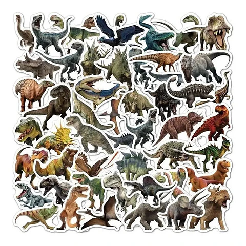 Dinosaurios - Set De 50 Stickers / Calcomanias / Pegatinas