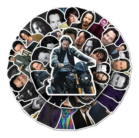 Keanu Reeves - Set De 50 Stickers / Calcomanias / Pegatinas