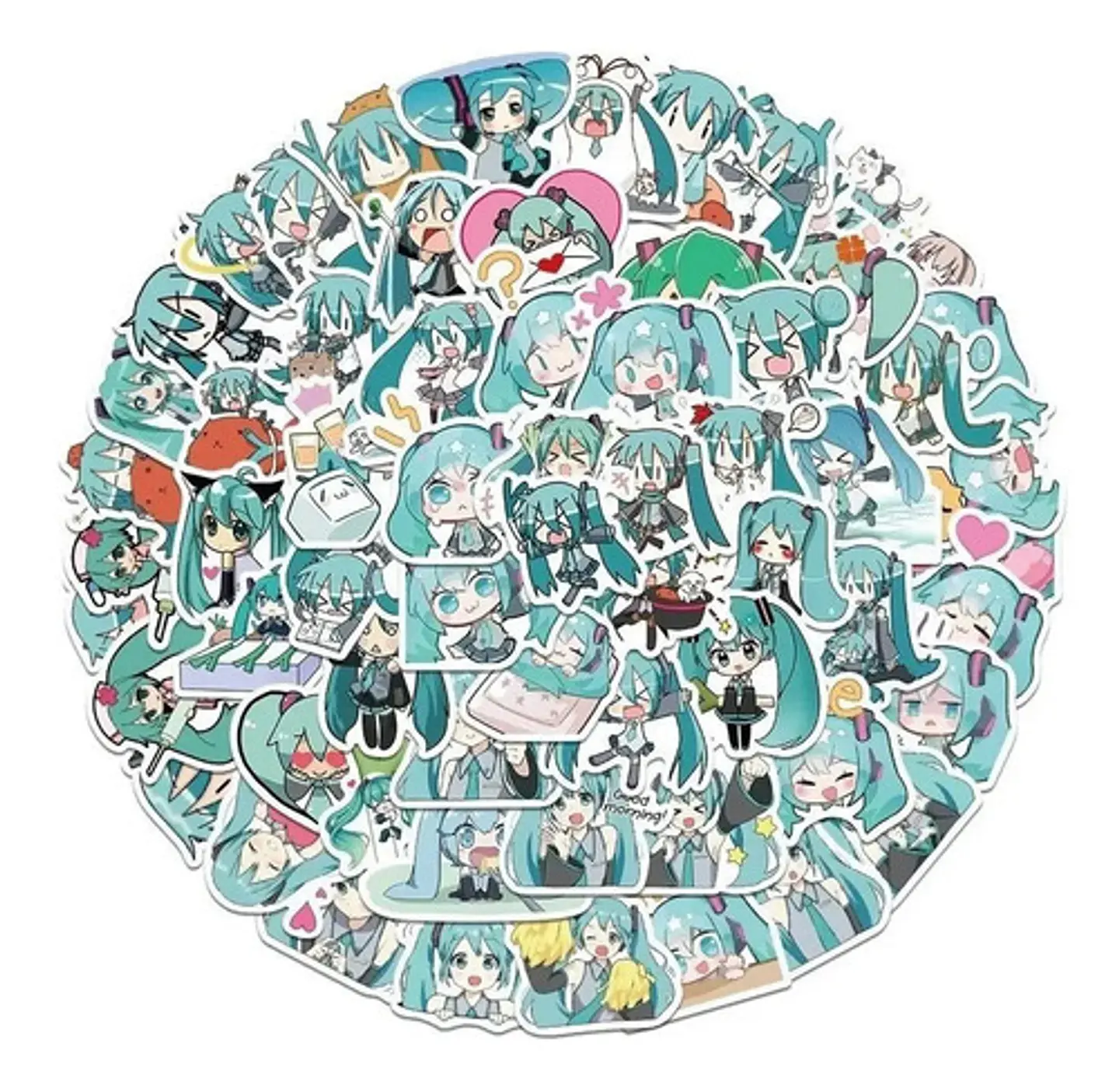 Miku Hatsune - Set De 50 Stickers / Calcomanias / Pegatinas 2