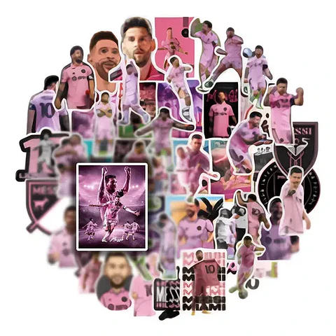 Lionel Messi - Set De 50 Stickers / Calcomanias / Pegatinas