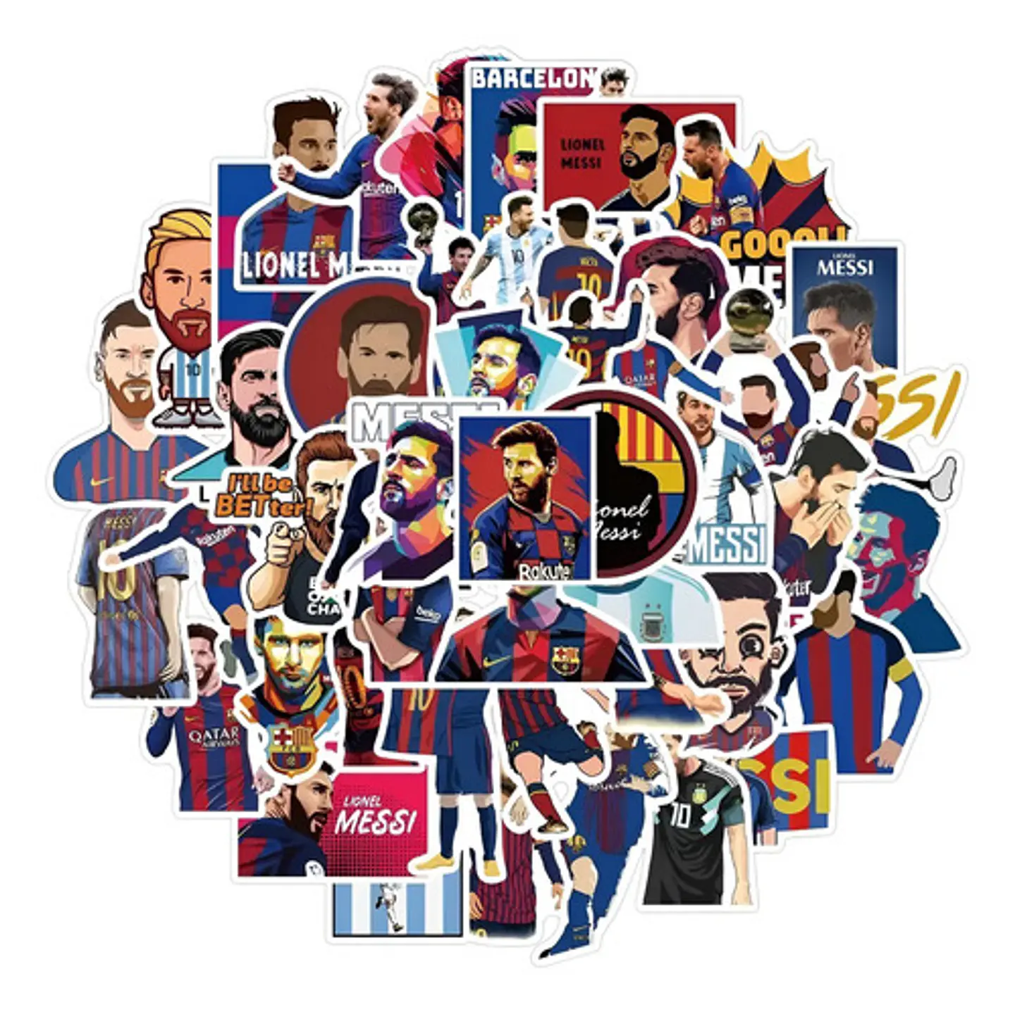 Lionel Messi - Set De 50 Stickers / Calcomanias / Pegatinas 5