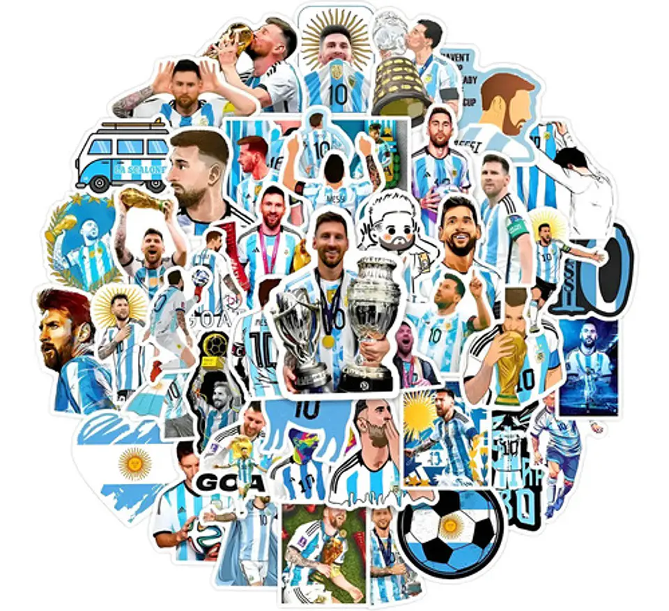 Lionel Messi - Set De 50 Stickers / Calcomanias / Pegatinas 9
