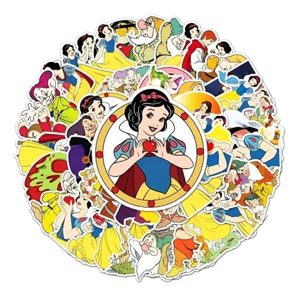 Blanca Nieves - Set De 50 Stickers / Calcomanias / Pegatinas 1